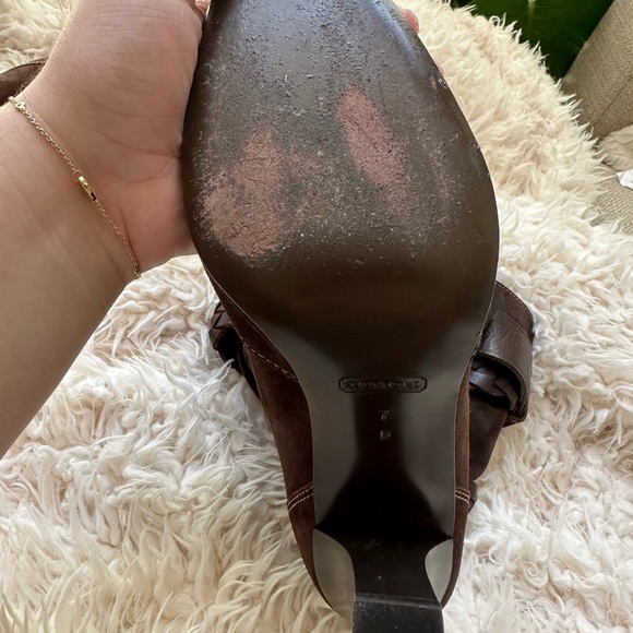 Brown Suede Coach Boots - Picture 5 of 6